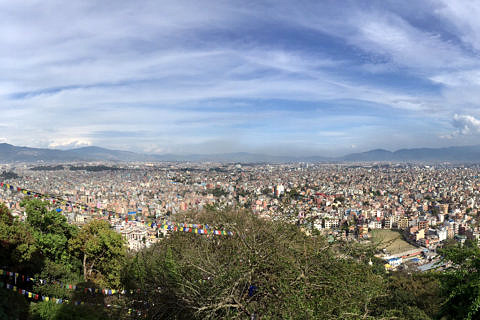 The densely populated Kathmandu Valley. (Image: Dr. Alexandra Titz)