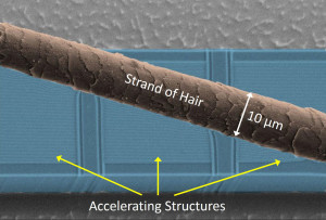 The nanostructures in the accelerator are not visible to the naked eye. (Image: FAU/Joshua McNeur)