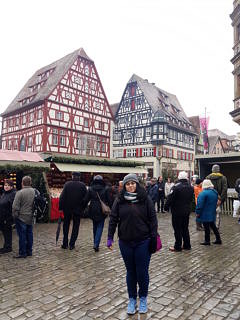 Hira at the famous Christmas market of Rothenburg. (Image: Romain Charraud)