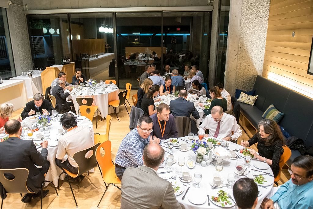 The first day of "Knowledge in motion: FAU Research Alumni Meeting Vancouver 2018 - The Future of Digital Innovation" ended with a networking dinner at Sage Bistro on UBC Campus.(Image: FAU/Paul Joseph)