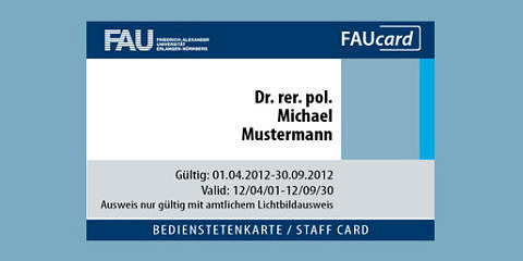 Zur Seite: FAUcard for staff