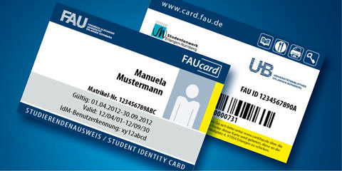 Towards page "FAUcard for students"