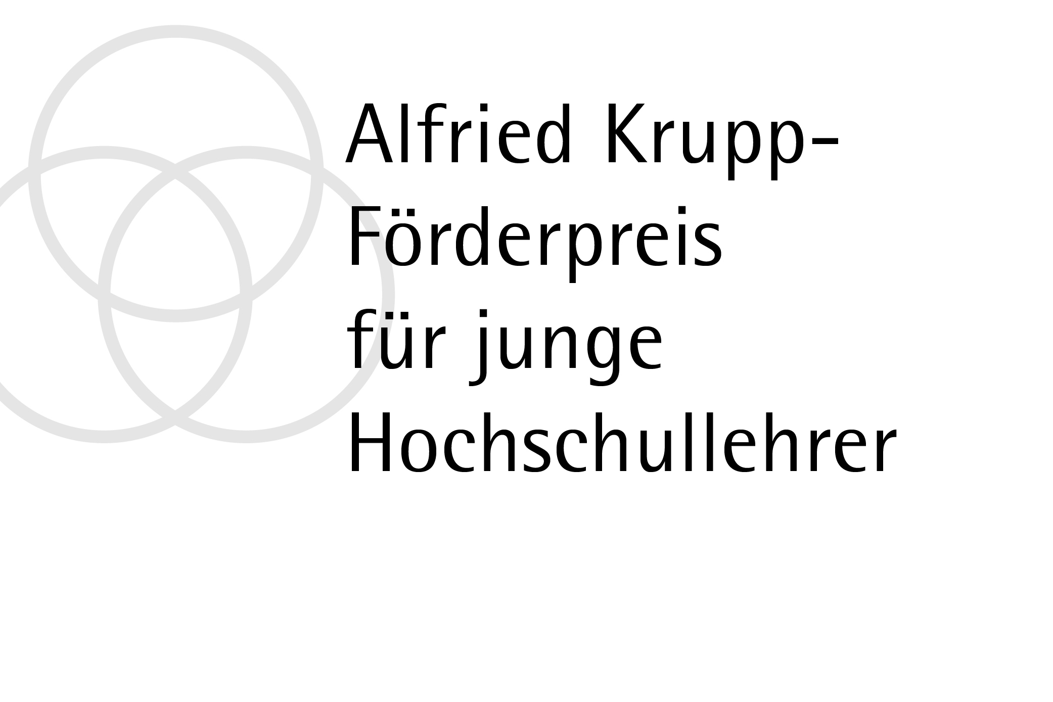 Zur Seite: Alfried Krupp Prize