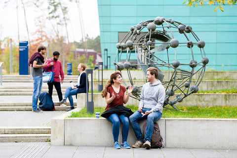 Students on the campus.