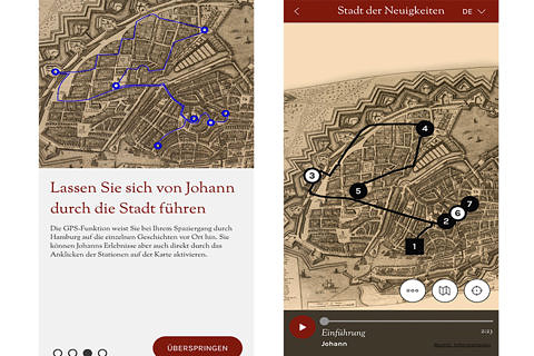 Screenshot from the Hidden Cities-App
