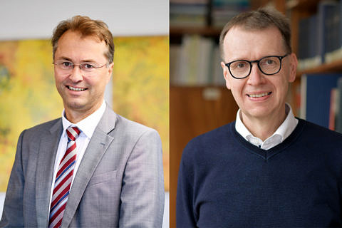Prof. Dr. Klaus Überla and Prof. Dr. Christian Bogdan