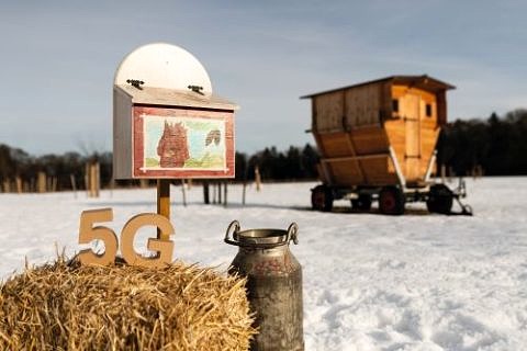 5G in einer Winterlandschaft