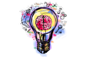 Lightbulb with brain