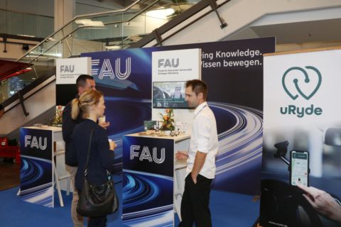 FAU booth at the Weltmarktführer Innovation Day 2022. (Image: FAU/Kurt Fuchs)