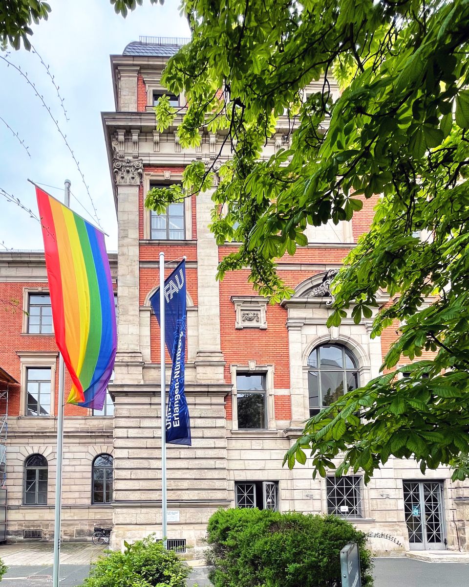 Kollegienhaus with rainbow flag