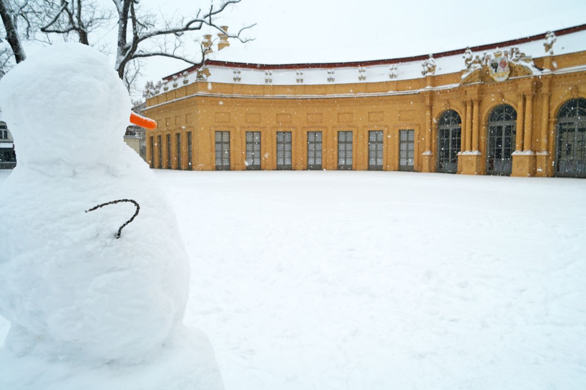 Orangerie with Snowman
