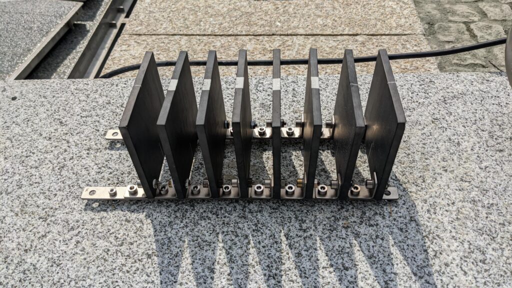 Stack with diamond electrodes