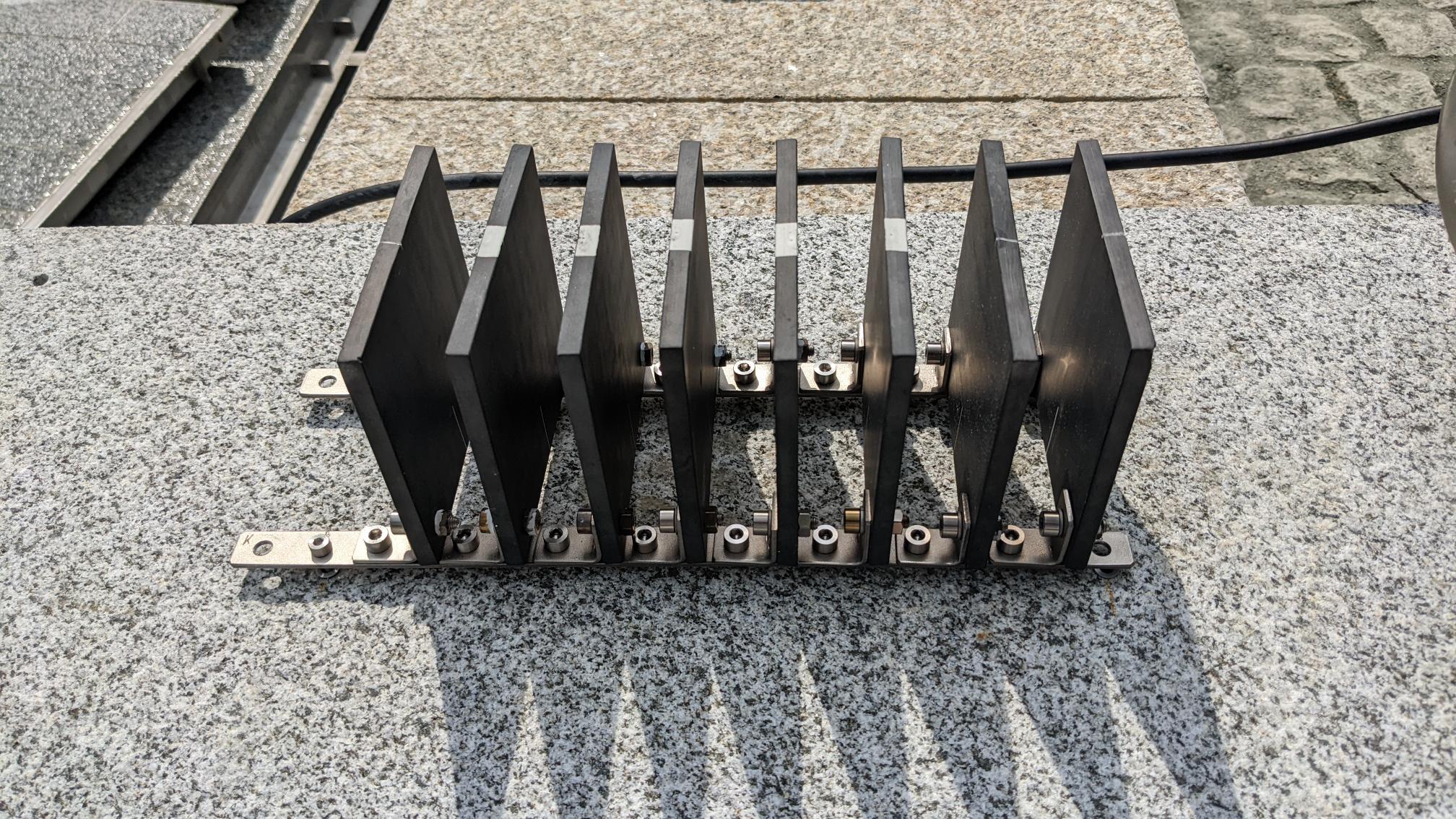 Stack with diamond electrodes