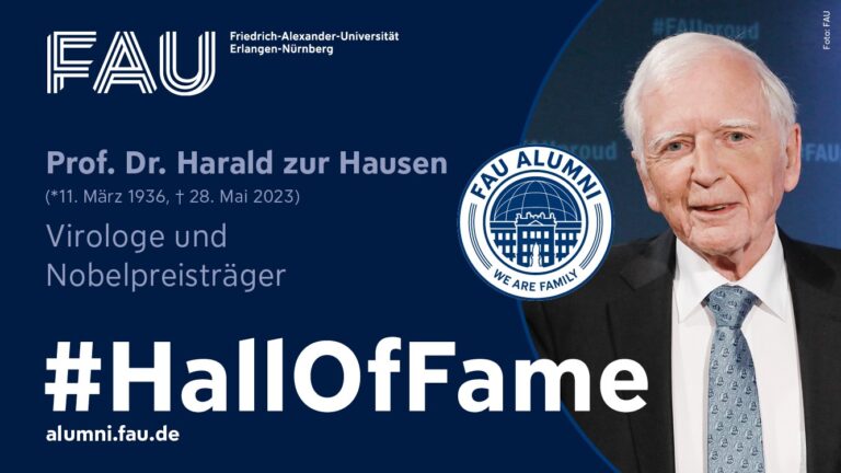 FAU Alumni #HallOfFame: Prof. Dr. Harald zur Hausen