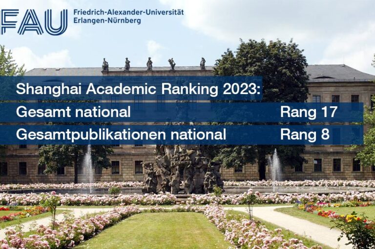 Shanghai Ranking 2023: FAU remains one of the top 20 universities in Germany
