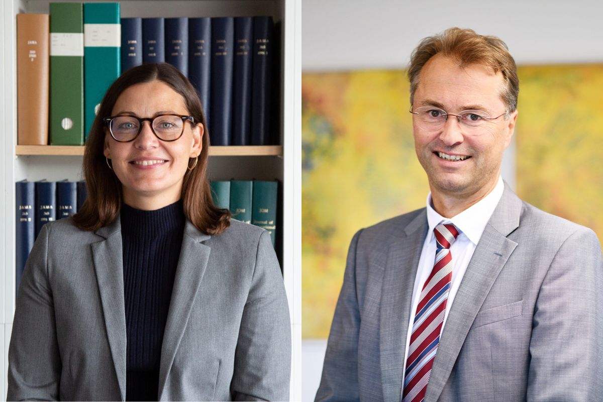 Collage: Prof. Dr. Klaus Überla und Prof. Dr. Andrea Kaifie-Pechmann