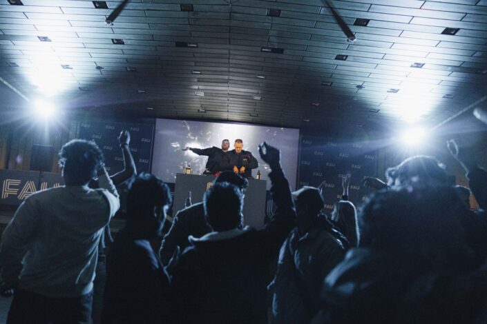 DJs at the first semester welcome event of the Friedrich-Alexander-Universität Erlangen-Nürnberg 2024 in Erlangen