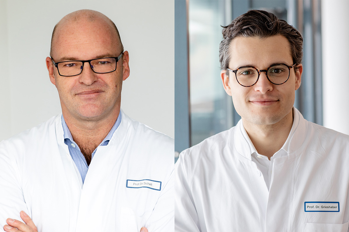 Prof. Dr. Georg Schett (left), Prof. Dr. Ricardo Grieshaber-Bouyer.
