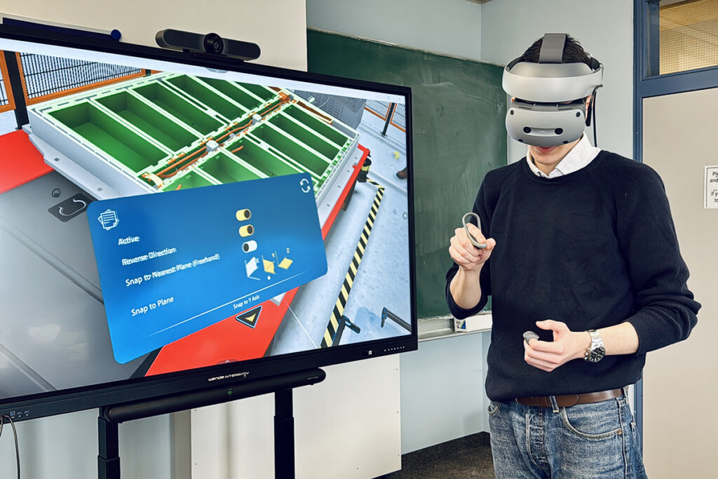 Student with 3D glasses.