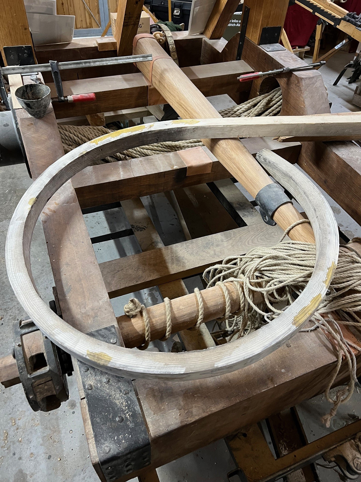 Ash wheels bent under steam