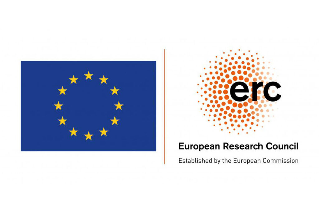 Logo of ERC next to the European flag.