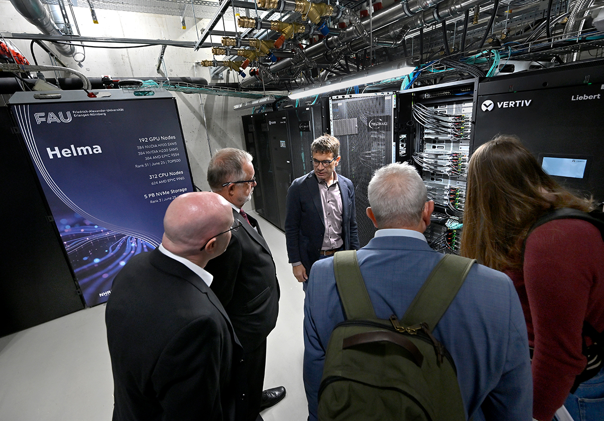 Visitors in Helma's server room