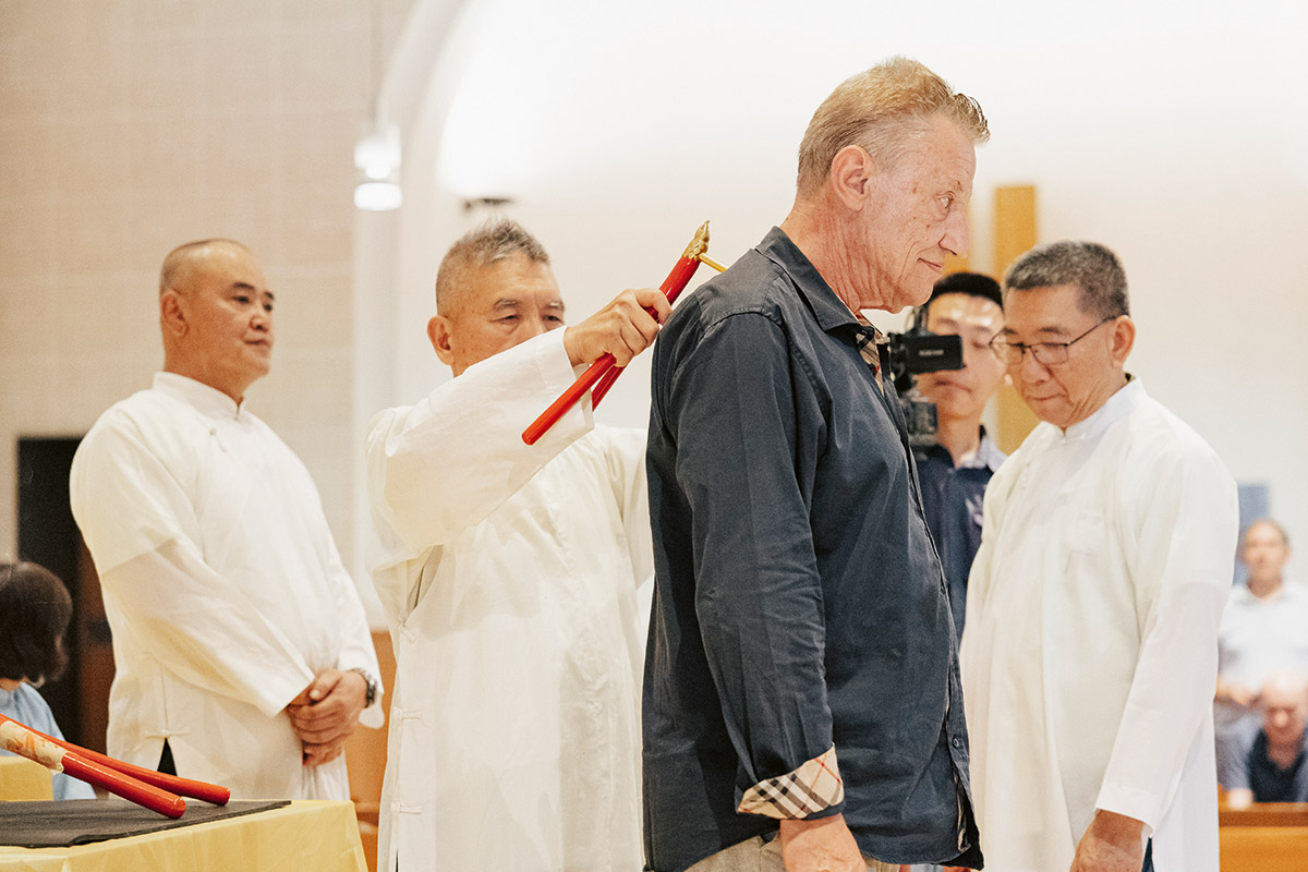 Michael Lackner at a ceremony.