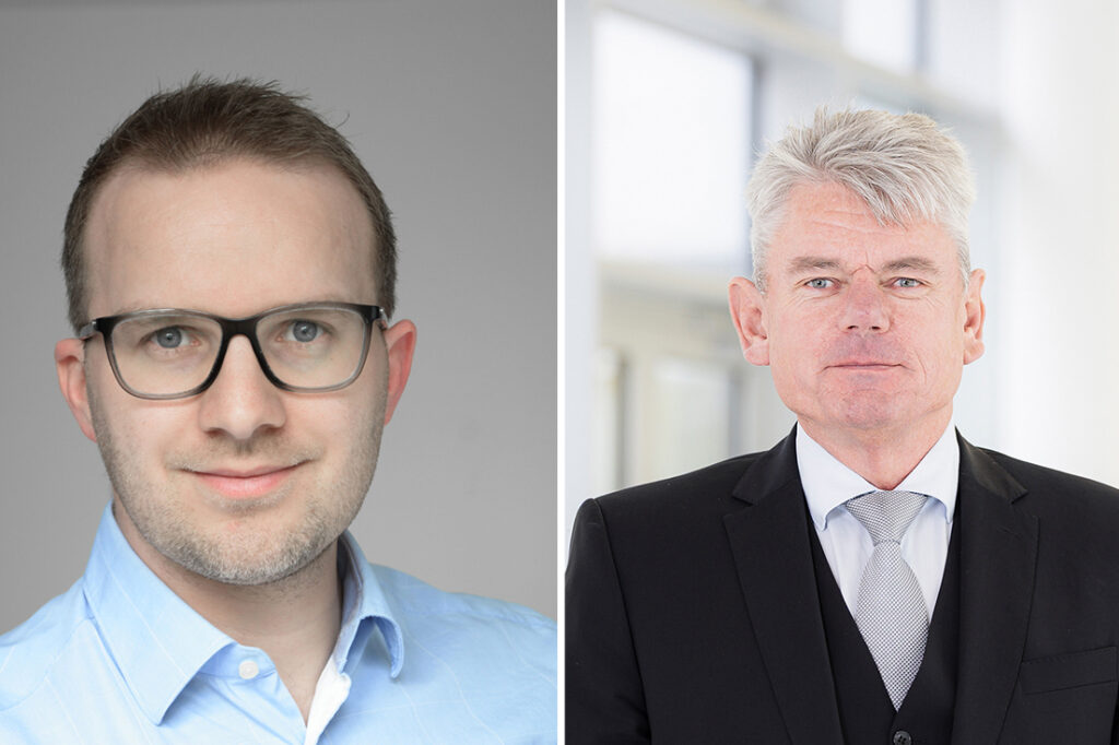 FAU researchers Dr. Matthias Markl, research associate at the Chair of Materials Science (Materials Science and Technology of Metals), and Prof. Dr. Andreas Fröba, holder of the Chair of Advanced Optical Technologies—Thermophysical Properties.
