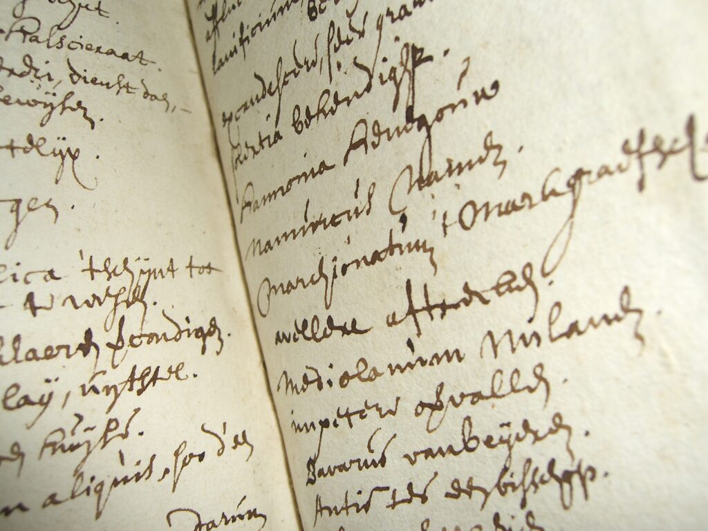 A page from an old book with old-fashioned cursive writing on it